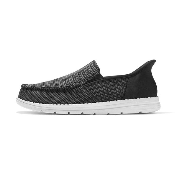 Men’s Casual Breathable Slip-On Loafers - BLACK - 1