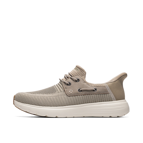 Men’s Breathable Knit Slip-On Sneakers - KHAKI - 1