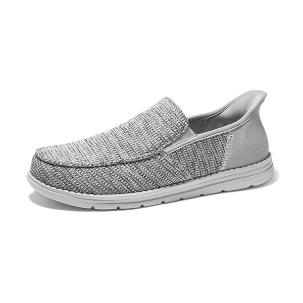 Men’s Casual Breathable Slip-On Loafers - DARK GREY -  0