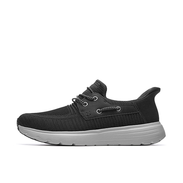Men’s Breathable Knit Slip-On Sneakers - BLACK - 1