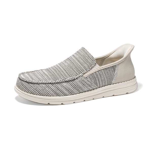 Men’s Casual Breathable Slip-On Loafers - LIGHT GREY -  0