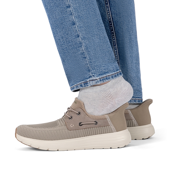 Men’s Breathable Knit Slip-On Sneakers - KHAKI - 7