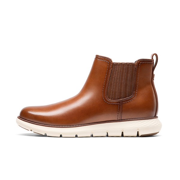Men’s Comfortable PU Pull-On Chelsea Boots - BROWN - 1
