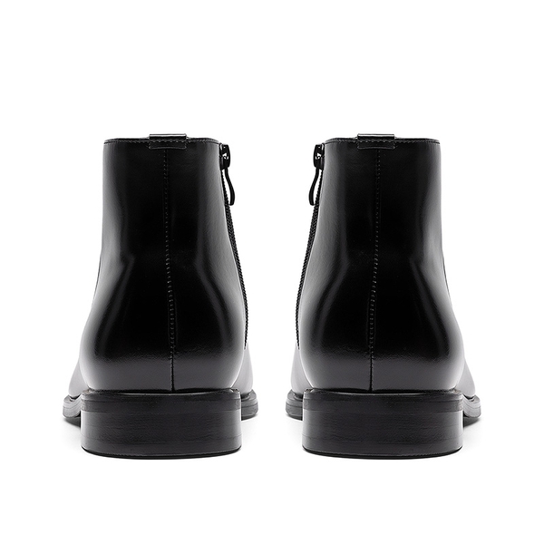 Men’s Polished Side-Zip Chelsea Boots - BLACK - 3