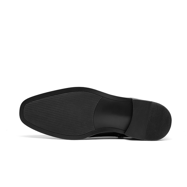 Men’s Polished Side-Zip Chelsea Boots - BLACK - 2