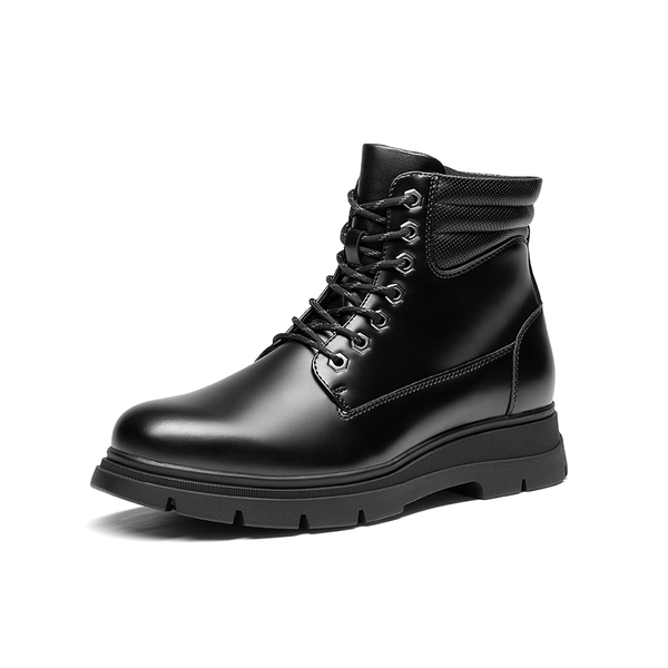 Men’s Casual Side Zip Chukka Boots - BLACK -  0