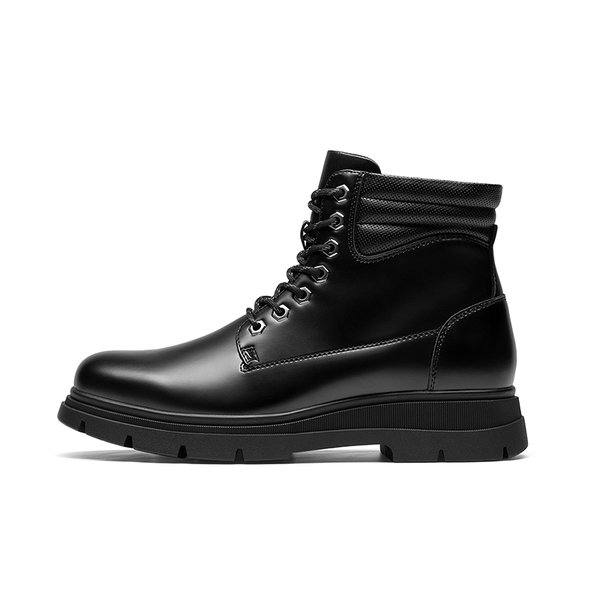 Men’s Casual Side Zip Chukka Boots - BLACK - 1