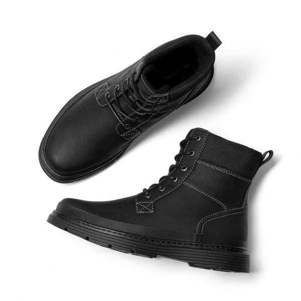 Men’s Insulated Winter Snow Boots - BLACK - 4