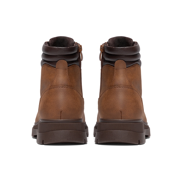 Men’s Casual Side Zip Chukka Boots - BROWN - 3