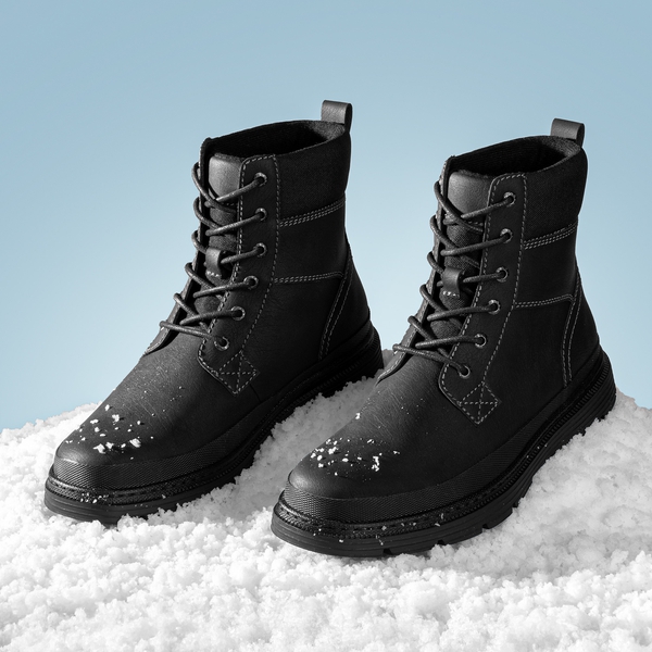 Men’s Insulated Winter Snow Boots - BLACK - 5