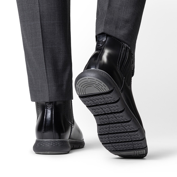 Men’s Comfortable PU Pull-On Chelsea Boots - ALL BLACK - 6