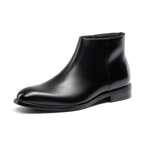 Men’s Polished Side-Zip Chelsea Boots - BLACK -  0