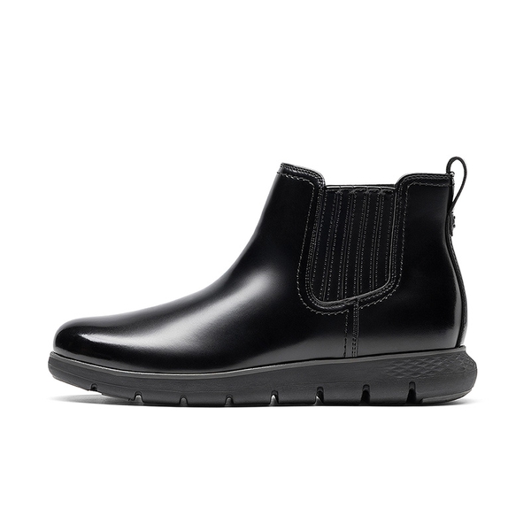 Men’s Comfortable PU Pull-On Chelsea Boots - ALL BLACK - 1