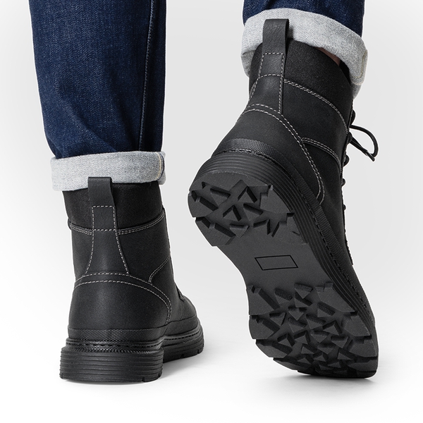 Men’s Insulated Winter Snow Boots - BLACK - 8