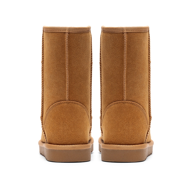 Men’s Non-Slip Fuzzy Suede Winter Boots - CHESTNUT - 3