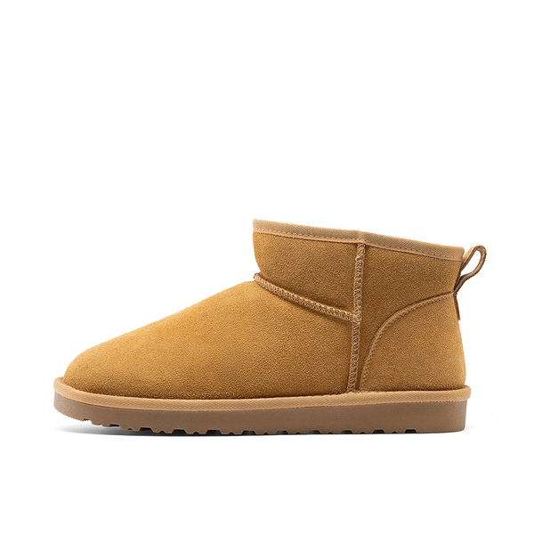 Men’s Suede Faux Fur Winter Boots - CHESTNUT - 1