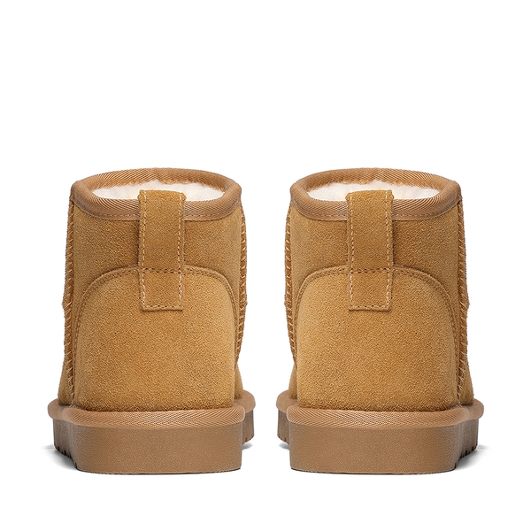 Men’s Suede Faux Fur Winter Boots - CHESTNUT - 3