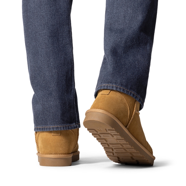 Men’s Suede Faux Fur Winter Boots - CHESTNUT - 6