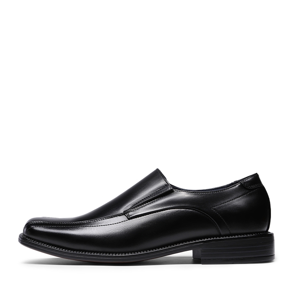 Men's Synthetic Leather Dress Loafers - BLACK - 2