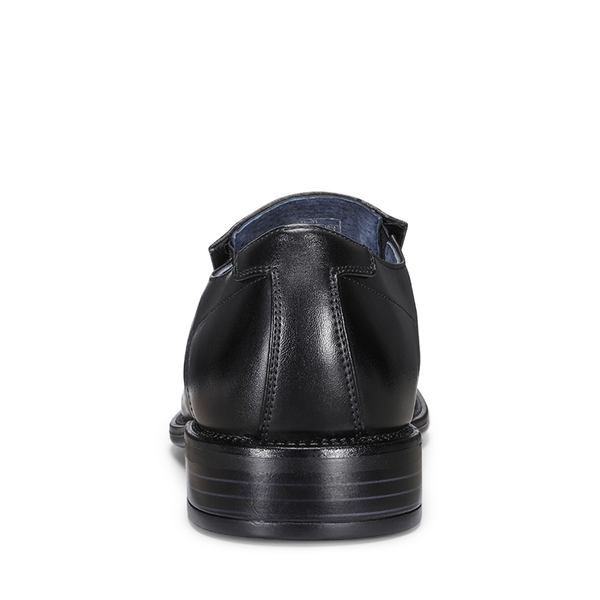 Men's Synthetic Leather Dress Loafers - BLACK - 4