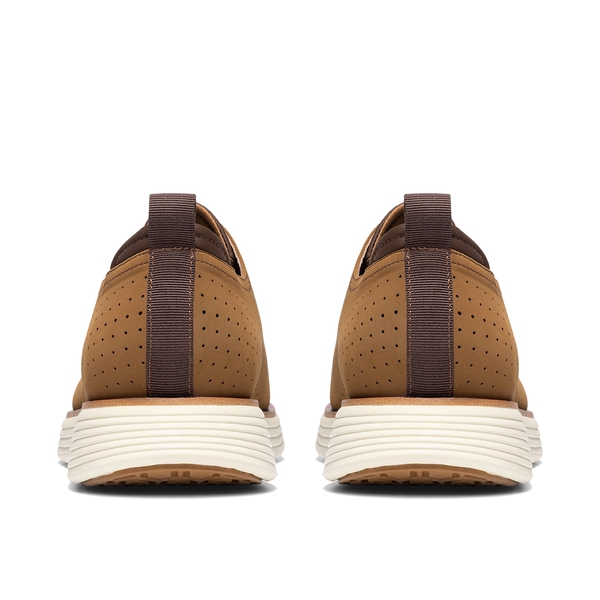 Men’s Smart Casual Oxford Style Sneakers - BROWN/BEIGE - 3