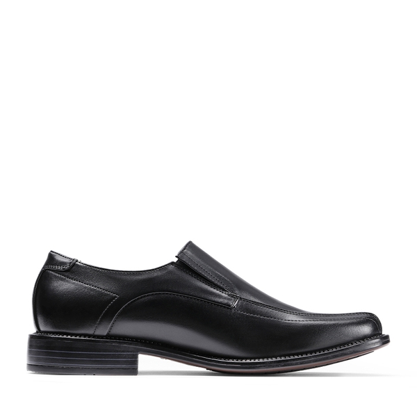 Men's Synthetic Leather Dress Loafers - BLACK - 1