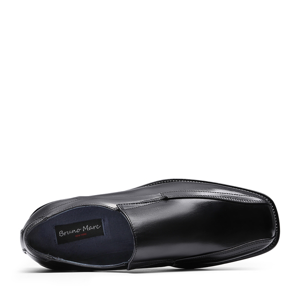 Men's Synthetic Leather Dress Loafers - BLACK - 3
