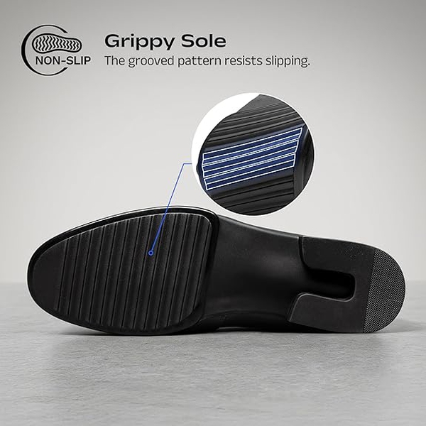 Bruno Marc Men's Classic Penny Loafers Leather Dress Shoes Comfort Lightweight Slip-on Shoe - BLACK/WHITE - 2