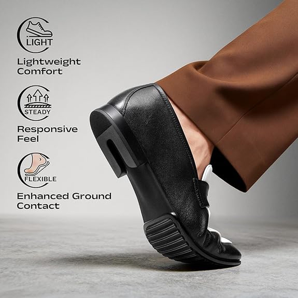 Bruno Marc Men's Classic Penny Loafers Leather Dress Shoes Comfort Lightweight Slip-on Shoe - BLACK/WHITE - 3