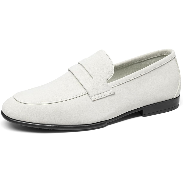 Men's Classic Penny Loafers Leather Dress Shoes Comfort Lightweight Slip-on Shoe - SAND -  0