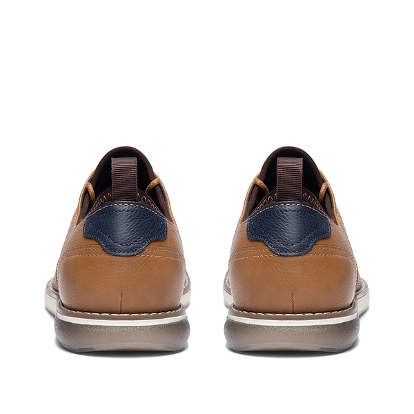 Men's Casual Dress Shoes Business Formal Oxfords Sneakers - BROWN - 3