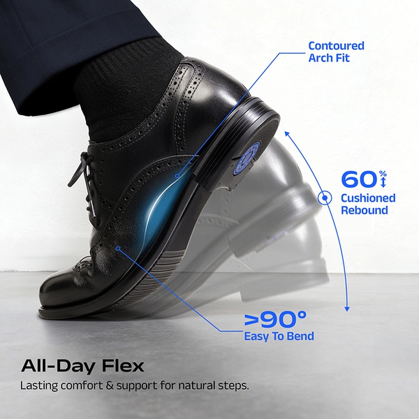 Men's Brogue Wingtip Oxfords Shoes - BLACK - 2