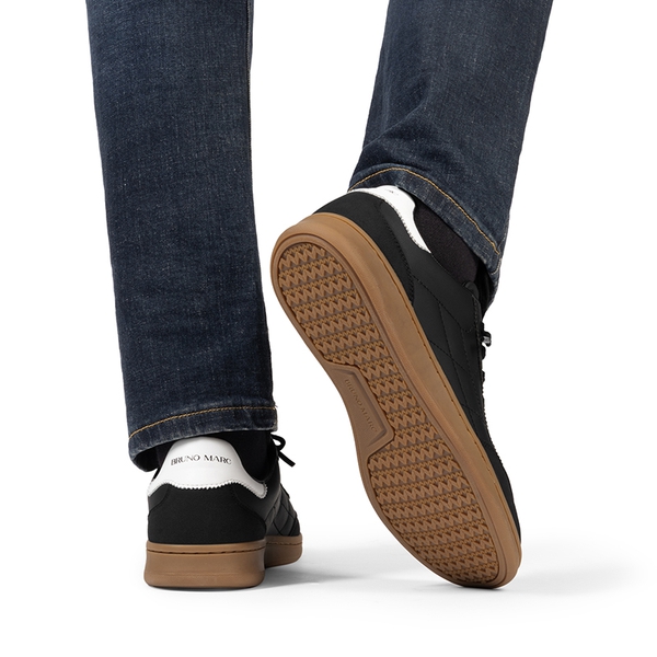 Men's Casual Breathable & Lightweight Fashion Sneaker - BLACK - 5