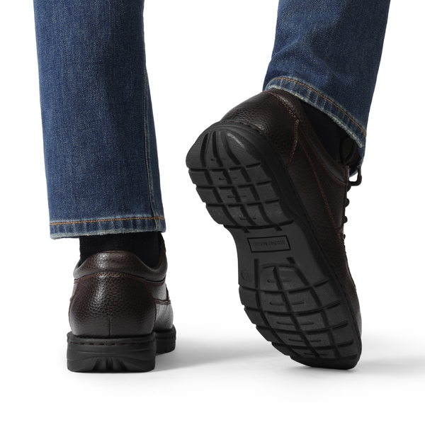 Men's Sqaure Toe Dress Shoes Formal Business Oxfords - COFFEE-LEATHER - 6