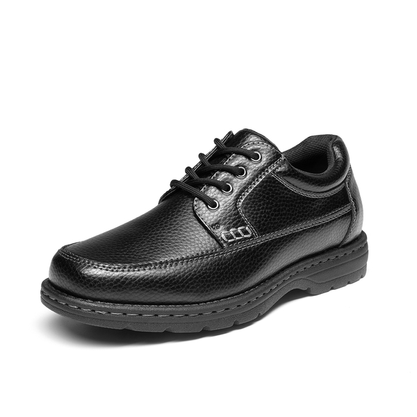 Men's Square Toe Dress Shoes Formal Business Oxfords - BLACK-LEATHER -  0