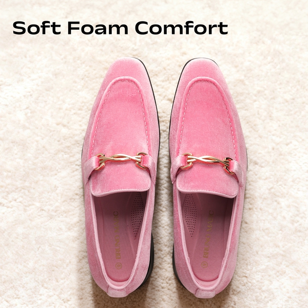 Men's Dress Tuxedo Shoe Slip-on Classic Luxury Loafers - PINK - 3