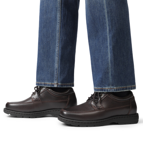 Men's Sqaure Toe Dress Shoes Formal Business Oxfords - COFFEE-LEATHER - 4