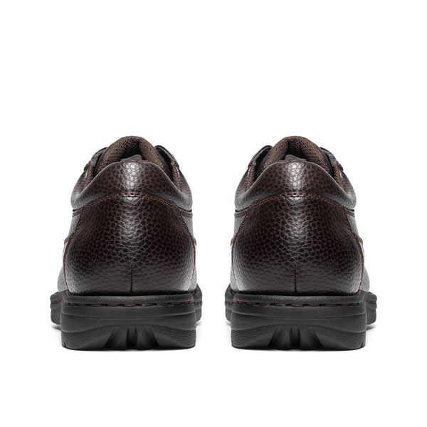 Men's Sqaure Toe Dress Shoes Formal Business Oxfords - COFFEE-LEATHER - 3