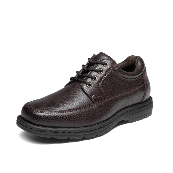 Men's Sqaure Toe Dress Shoes Formal Business Oxfords - COFFEE-LEATHER -  0