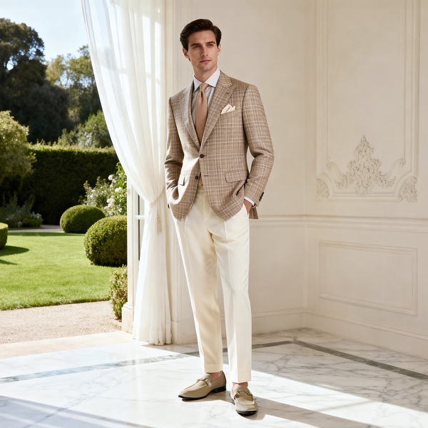 Men's Dress Tuxedo Shoe Slip-on Classic Luxury Loafers - KHAKI - 4