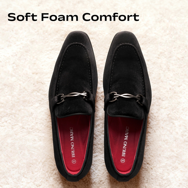 Men's Dress Tuxedo Shoe Slip-on Classic Luxury Loafers - BLACK - 3