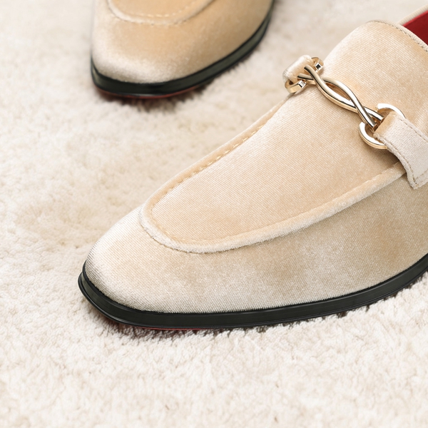 Men's Dress Tuxedo Shoe Slip-on Classic Luxury Loafers - KHAKI - 1