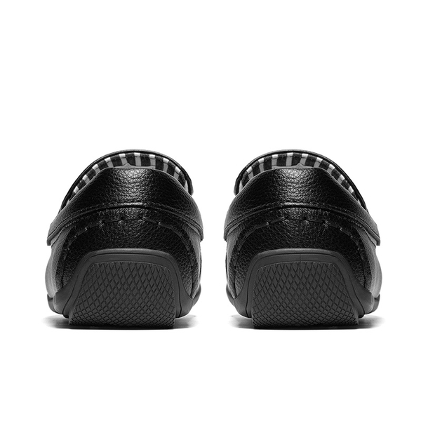 Boy's Casual Moccasin Style Slip-On Penny Loafers  - BLACK - 2