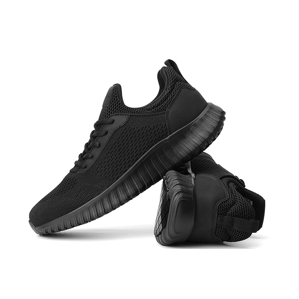 Men's Zapatos Trabajo Black & Lightweight Sneakers - BLACK - 6