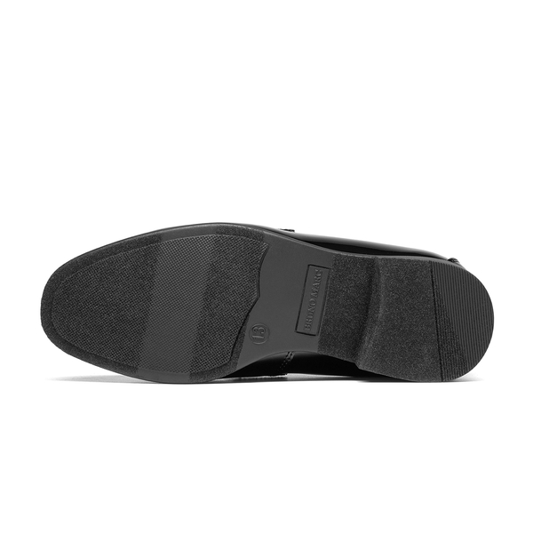 Boy's Tuxedo Patent Classic Velvet Loafers - ALL BLACK - 2