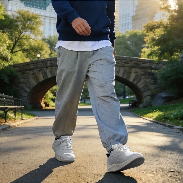 Men's Hands Free Slip-on Rommy Toe Comfortable Casual Sneakers - WHITE - 5