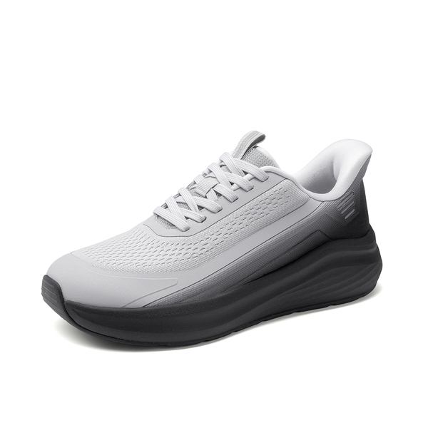 Men's Athletic Cushioning Comfortable Sneakers - BLACK/GREY -  0