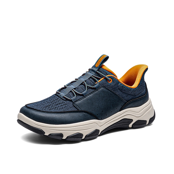 Men's Waterproof Wide Toe Box Slip-on Sneakers - BLUE -  0