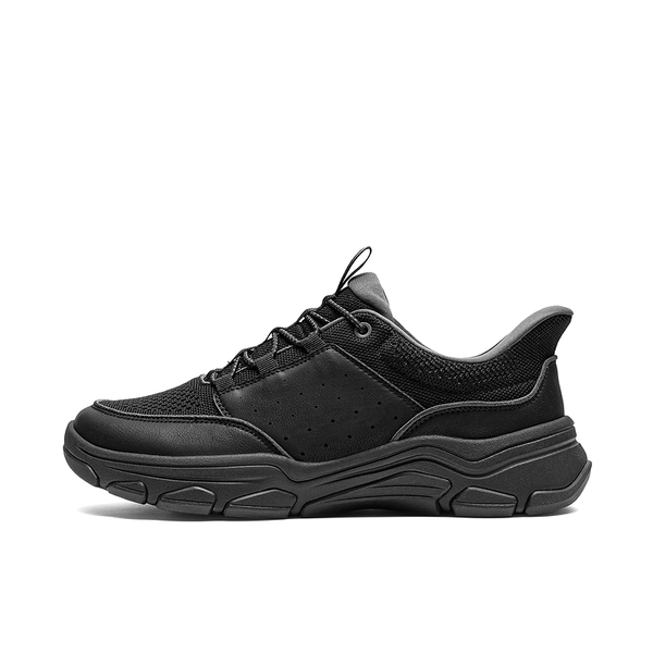 Men's Waterproof Wide Toe Box Slip-on Sneakers - ALL BLACK - 1