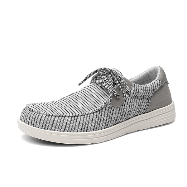 Men's Wide Toe Box Arch Support Loafers - LIGHT GREY -  0